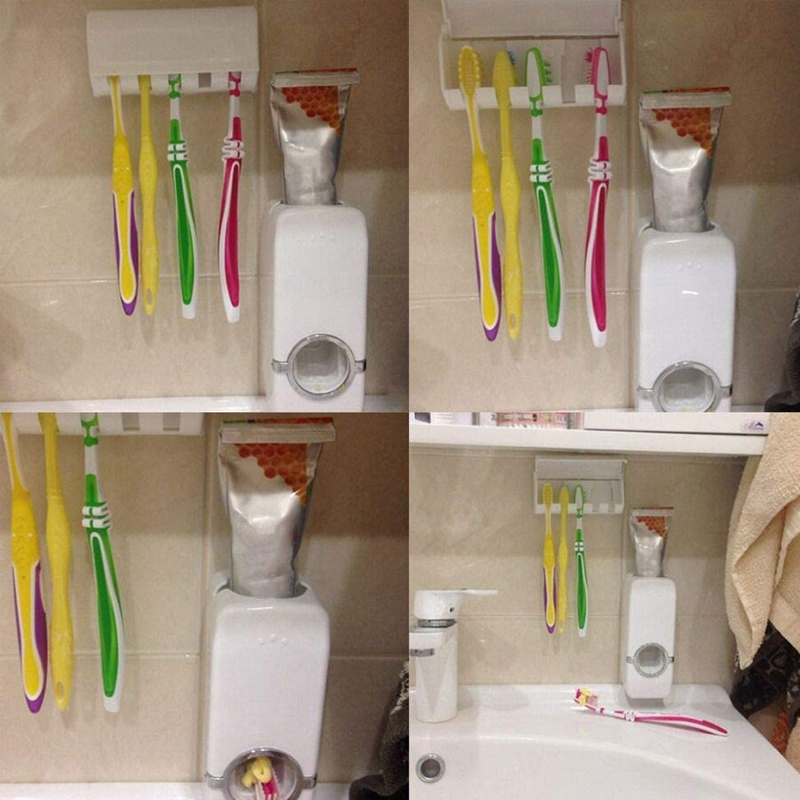 Suporte Inteligente para Escovas com Organização e Praticidade- Dispenser Max