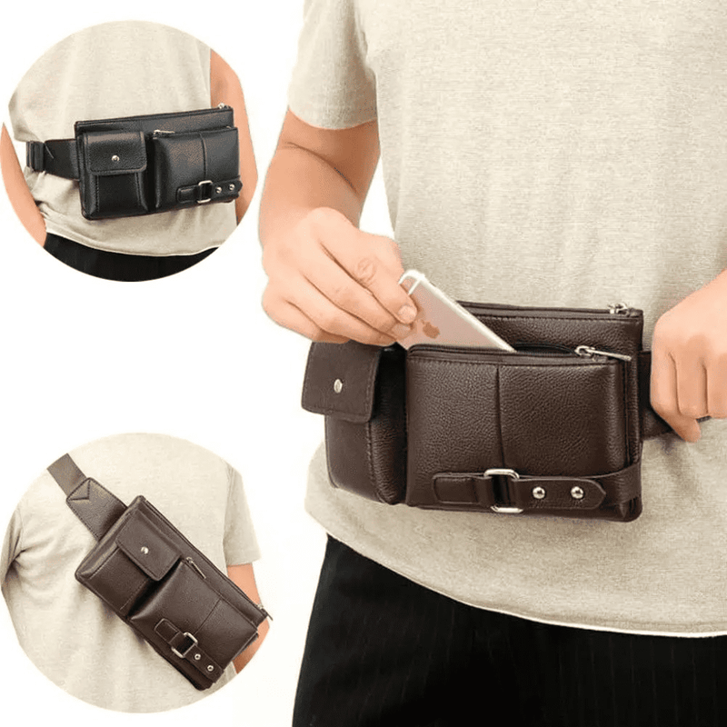 Pochete Masculina em Couro – Estilo, Liberdade e Organização no Movimento