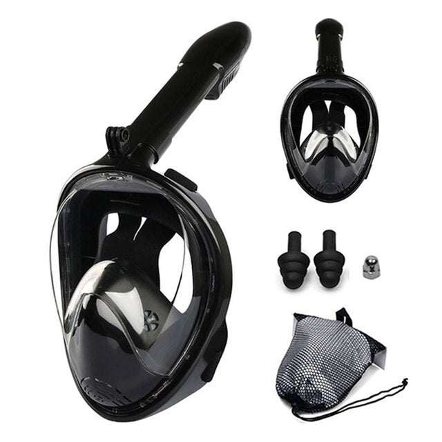Máscara de Mergulho com Suporte para Câmera GoPro-Visão Subaquática